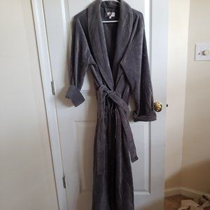 Very long plush robe